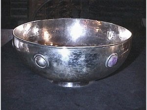 William Spratling Footed Silver Punch Bowl