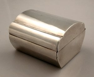 William Spratling Box with Hinged Scalloped "Pillow" LID