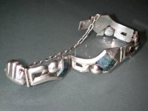 William Spratling Azur Malachite Arrow Bracelet