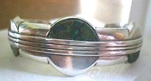 William Spratling Azurite Half Disc Bracelet