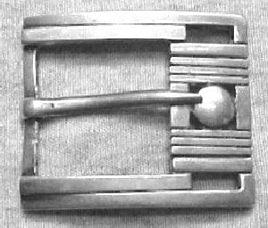 William Spratling Streamlined Silver Belt Buckle