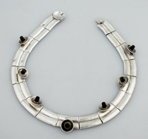 William Spratling Bamboo and Obsidian Necklace