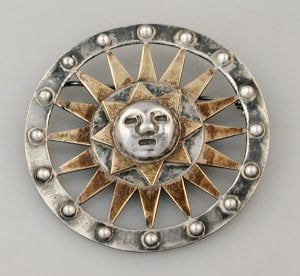 William Spratling Aztec Sun Brooch