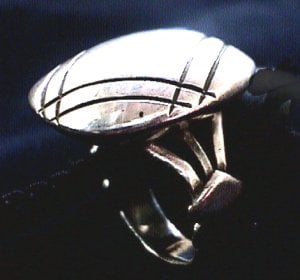 William Spratling Incised Rectangular Button Ring