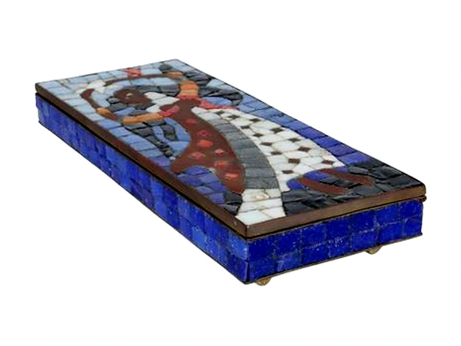 woman with star mosaic brass box - Photo 1