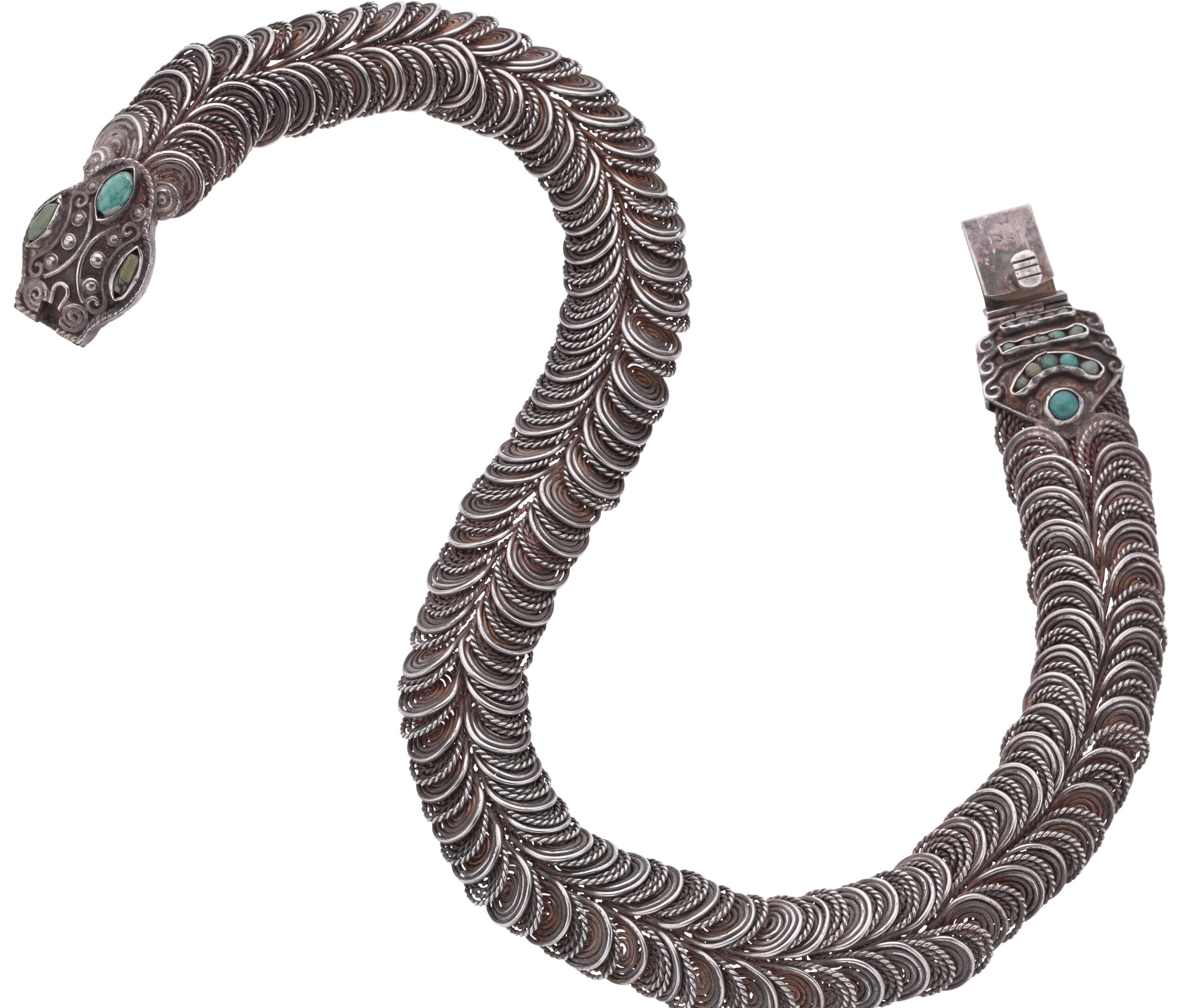 MATL (Matilde Poulat) Snake Necklace with Turquoise
