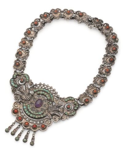 Matl (Matilde Poulat) amethyst coral turquoise dove necklace