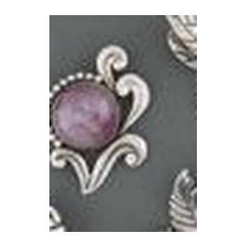 Los Castillo Amethyst Scrollwork Brooch