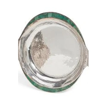 Los Castillo Two-Handled Circular Tray with Stone-Mosaic Rim
