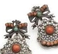 MATL (Matilde Poulat) Floral Earrings with Coral