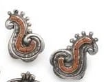 MATL (Matilde Poulat) Paisley Earrings with Coral
