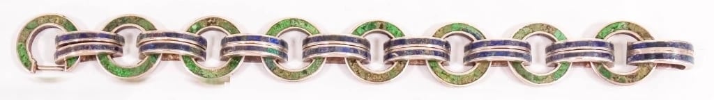 Los Castillo Stone-Mosaic Bracelet with Malachite