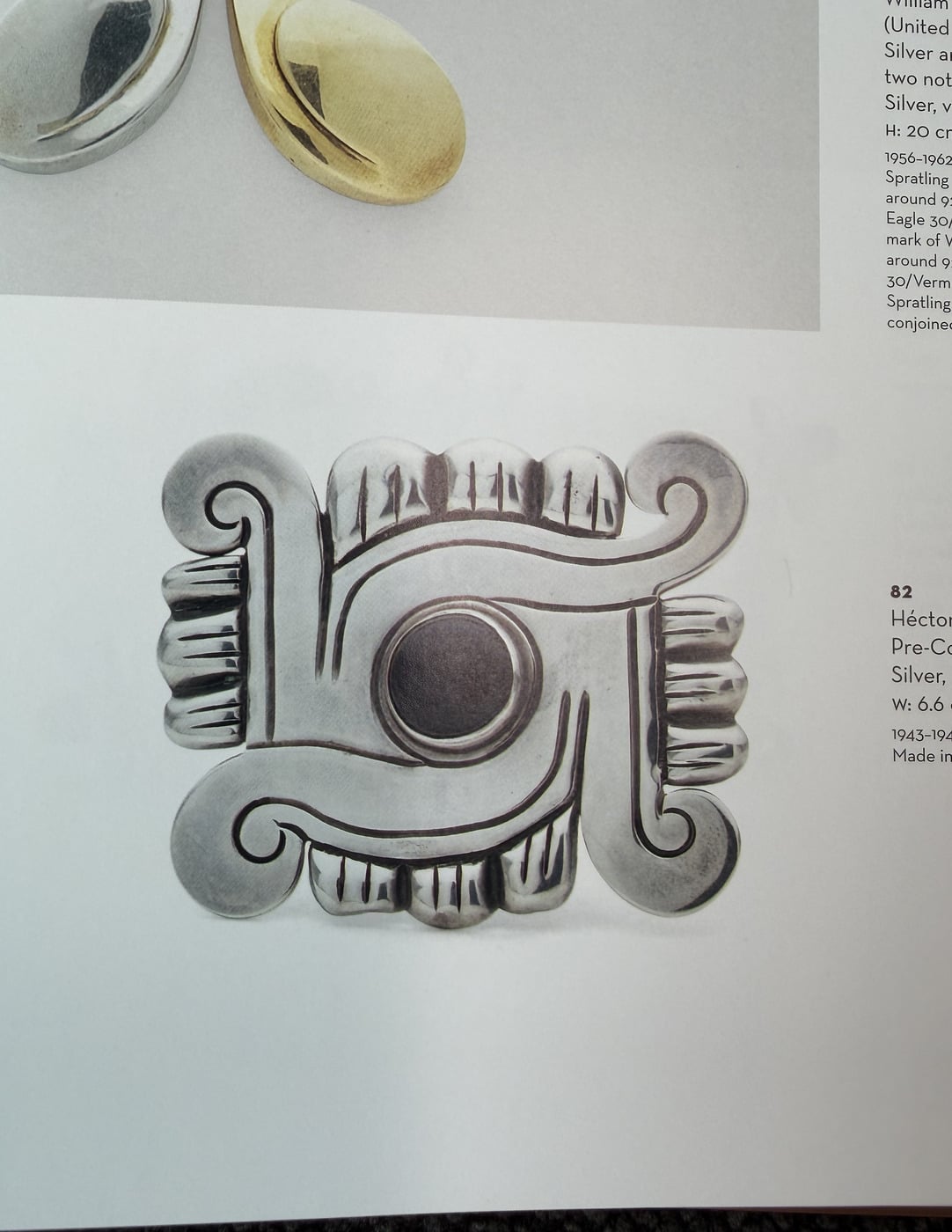 Héctor Aguilar Pre-Columbian Bird-Glyph Brooch