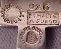 Los Castillo · Taxco · 070 · Esmalte a Fuego · Sterling · Made in Mexico · Eagle 15