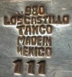980 · Los Castillo · Taxco · Made in Mexico · 111