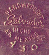 HANDWROUGHT · Salvador · HECHO EN MEXICO · 430