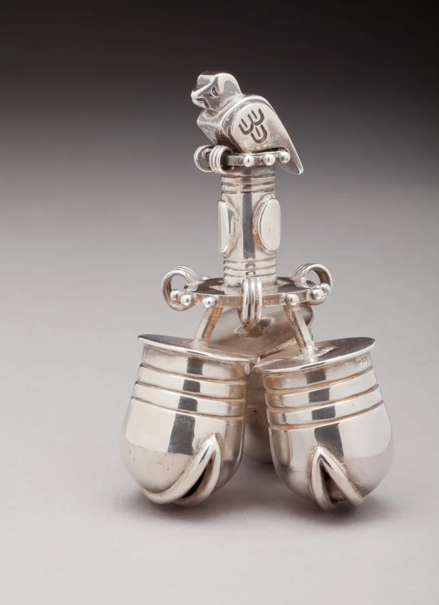 Rattle Bell with Bird Motif