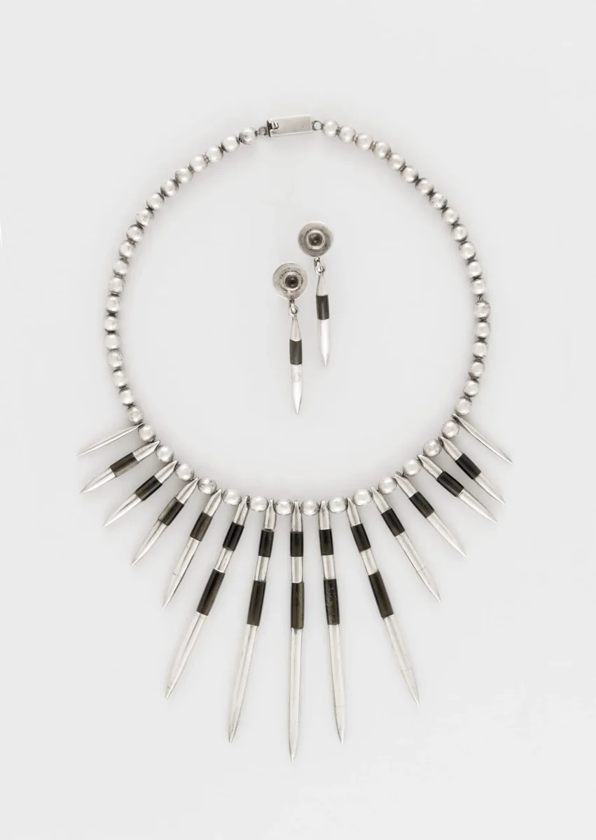 Needle Necklace and Earrings