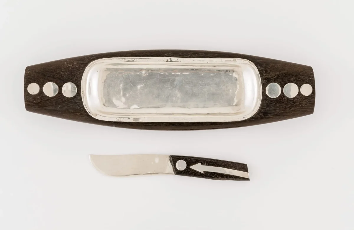 Butter Dish and Knife