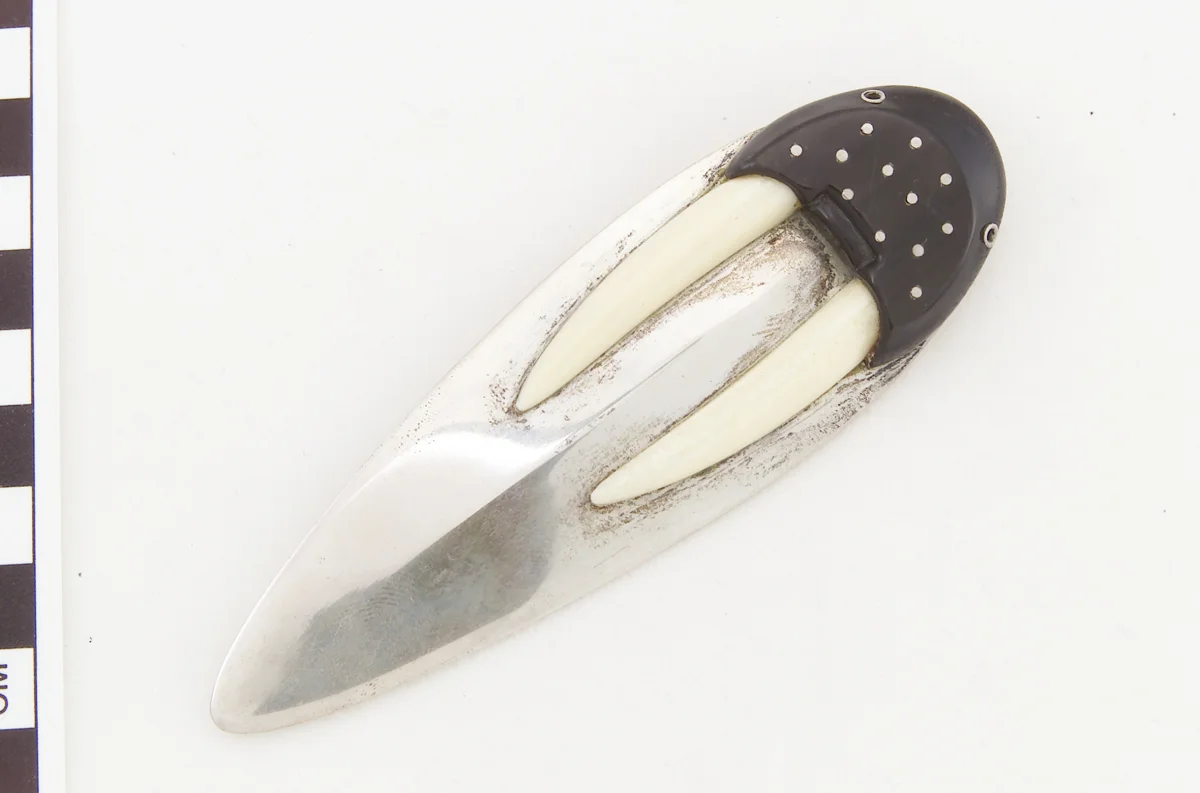 Letter opener with walrus head finial