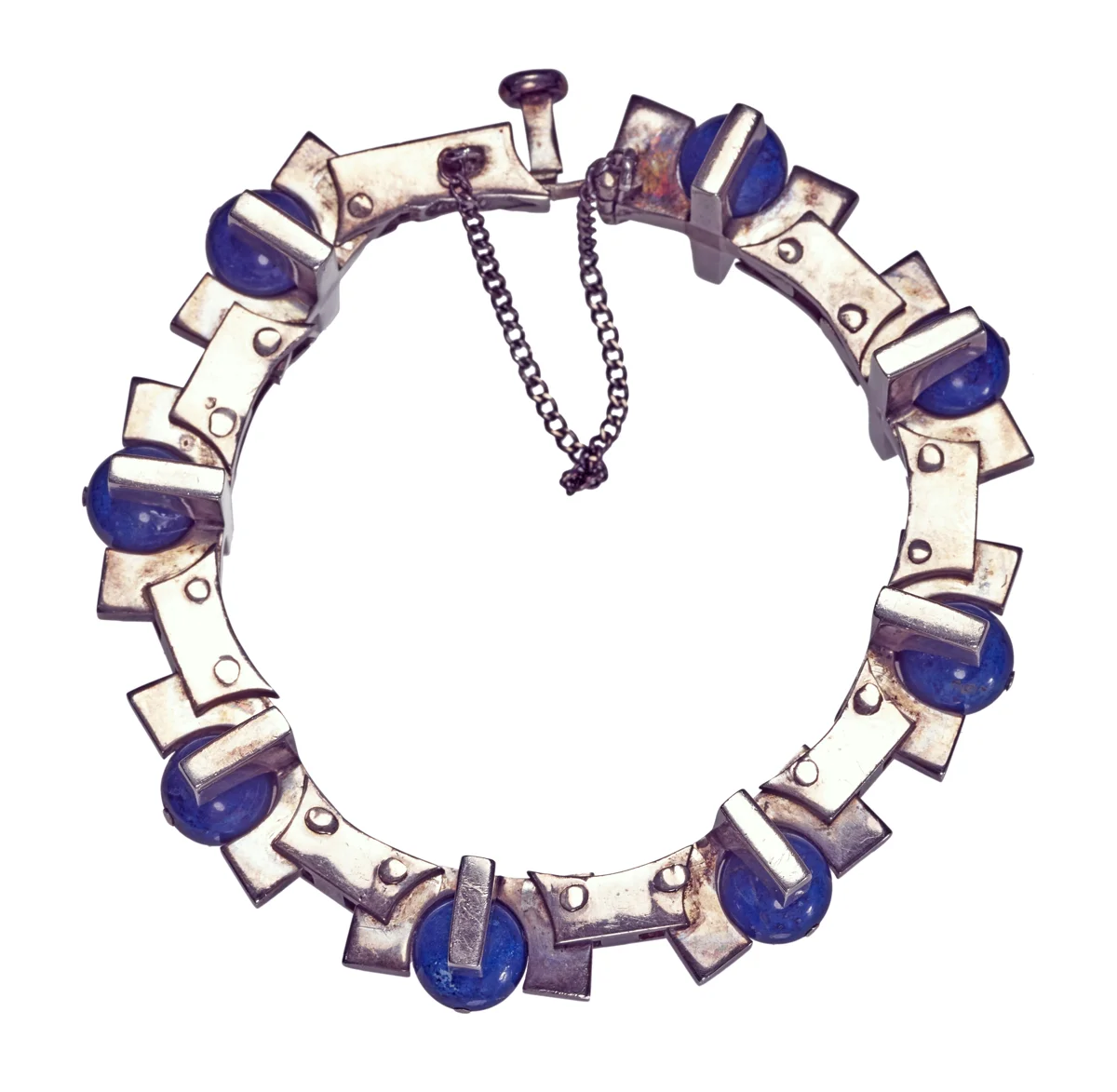 Spheres in cross bracelet