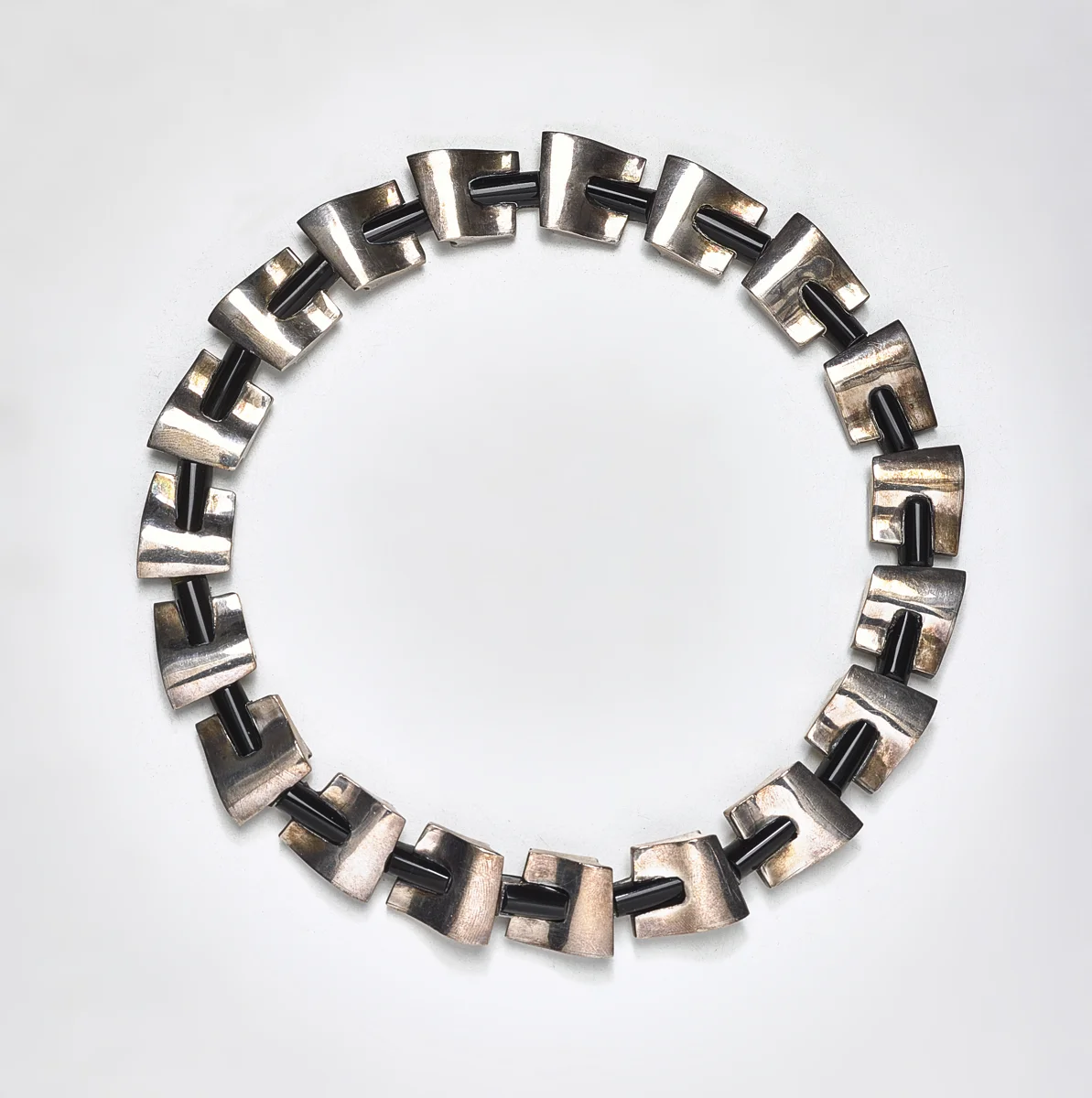 Onyx and sterling necklace
