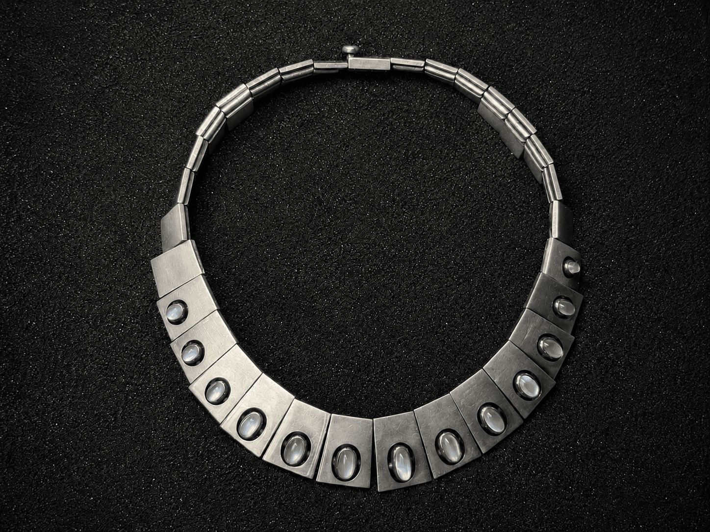 Antonio Pineda Trapezoid-Panel Moonstone Necklace