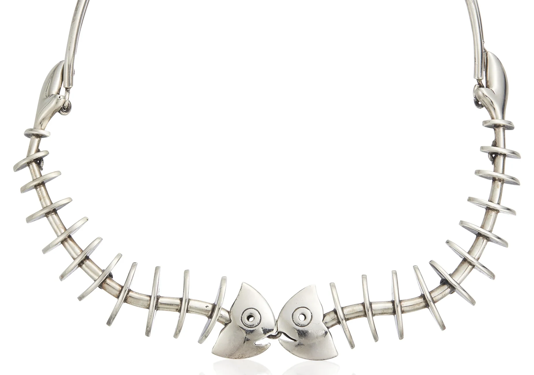 Antonio Pineda Sculptural Fish Skeleton Necklace