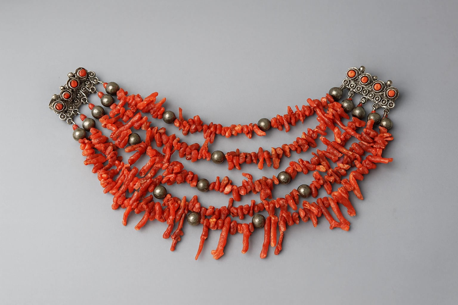 MATL (Matilde Poulat) Fringe Necklace with Coral