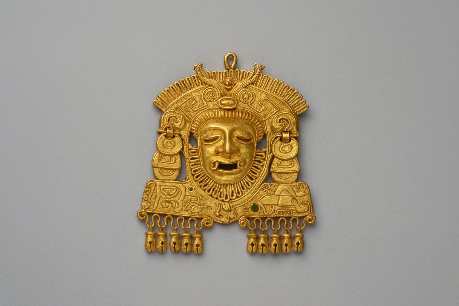 MATL (Matilde Poulat) Double-Mask Pendant with Vermeil