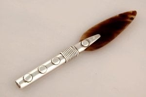 William Spratling Letter Opener with Tortoise Shell Blade