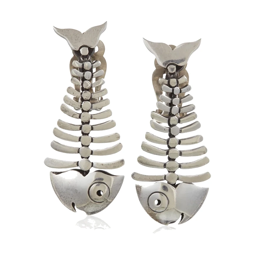 Antonio Pineda Skeletal Fish Earrings