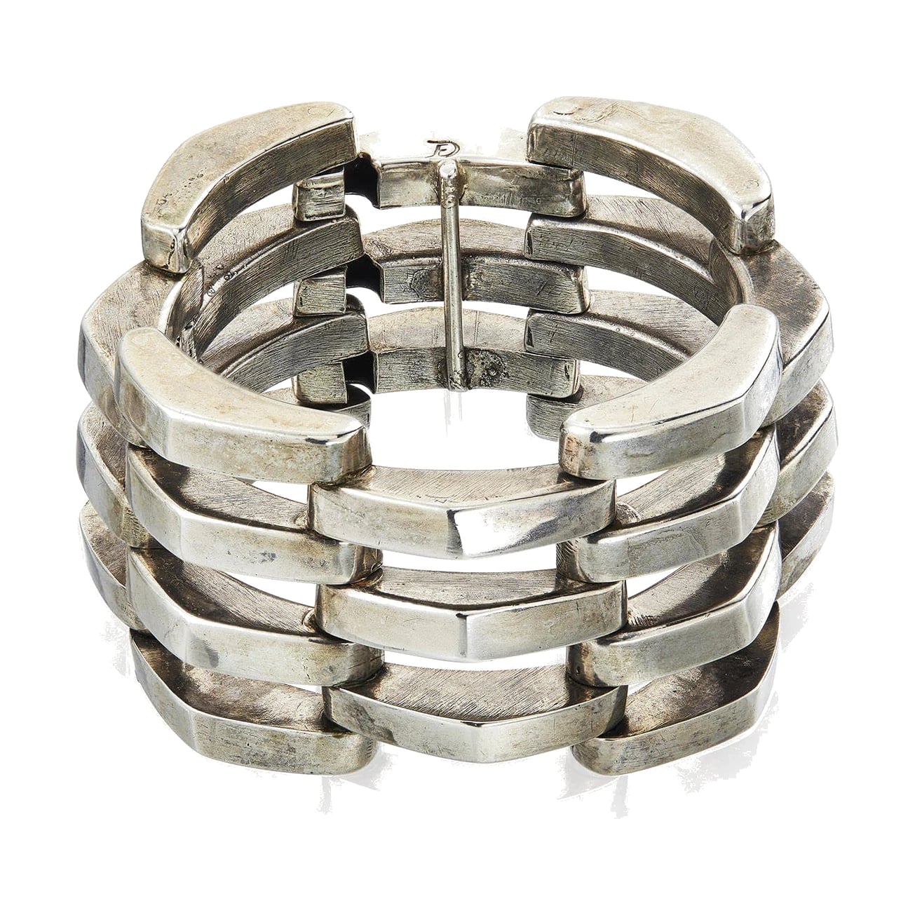 Fred Davis Woven Small-Link Silver Bracelet