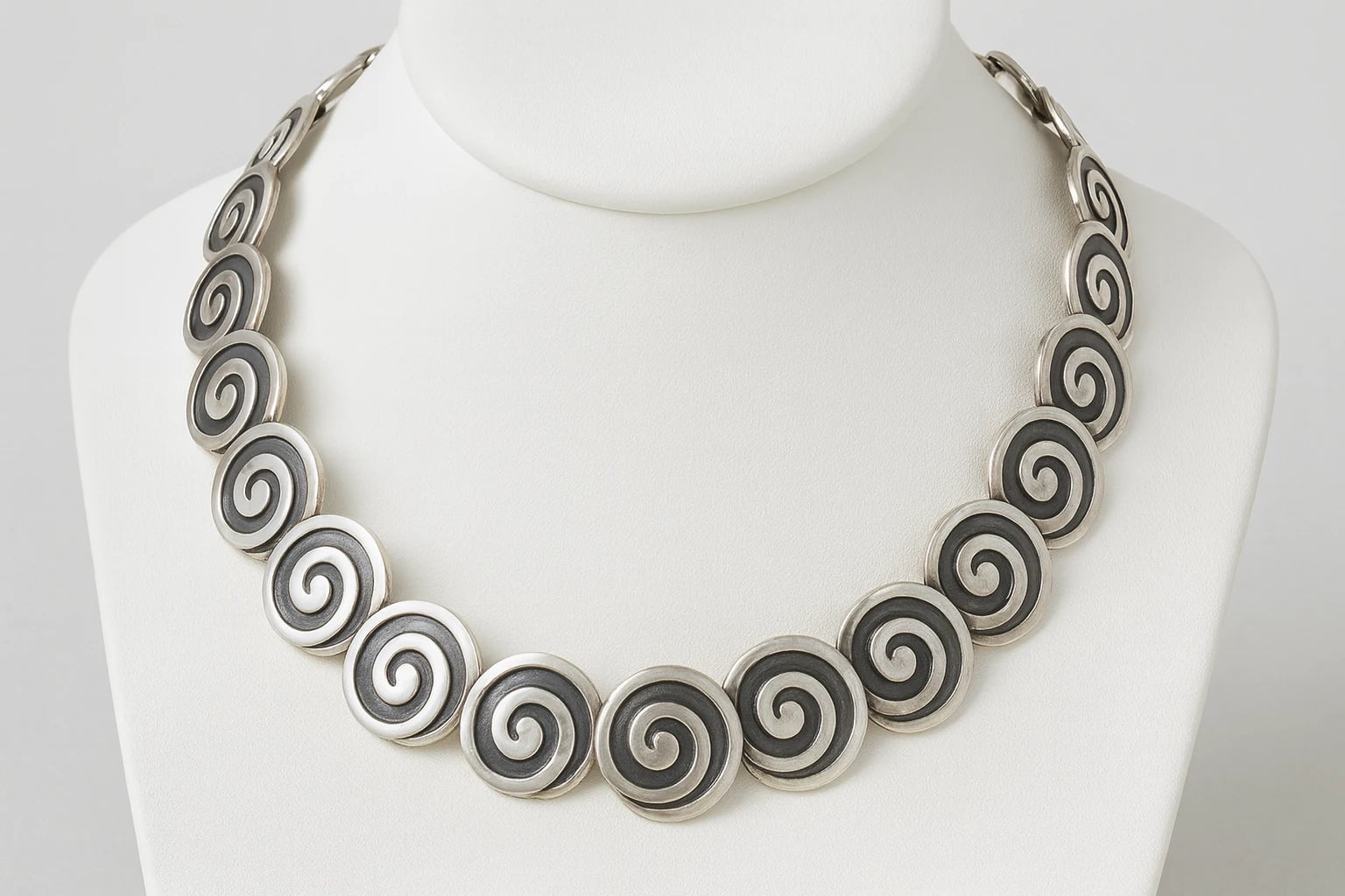 Los Castillo Spiral Disc Necklace