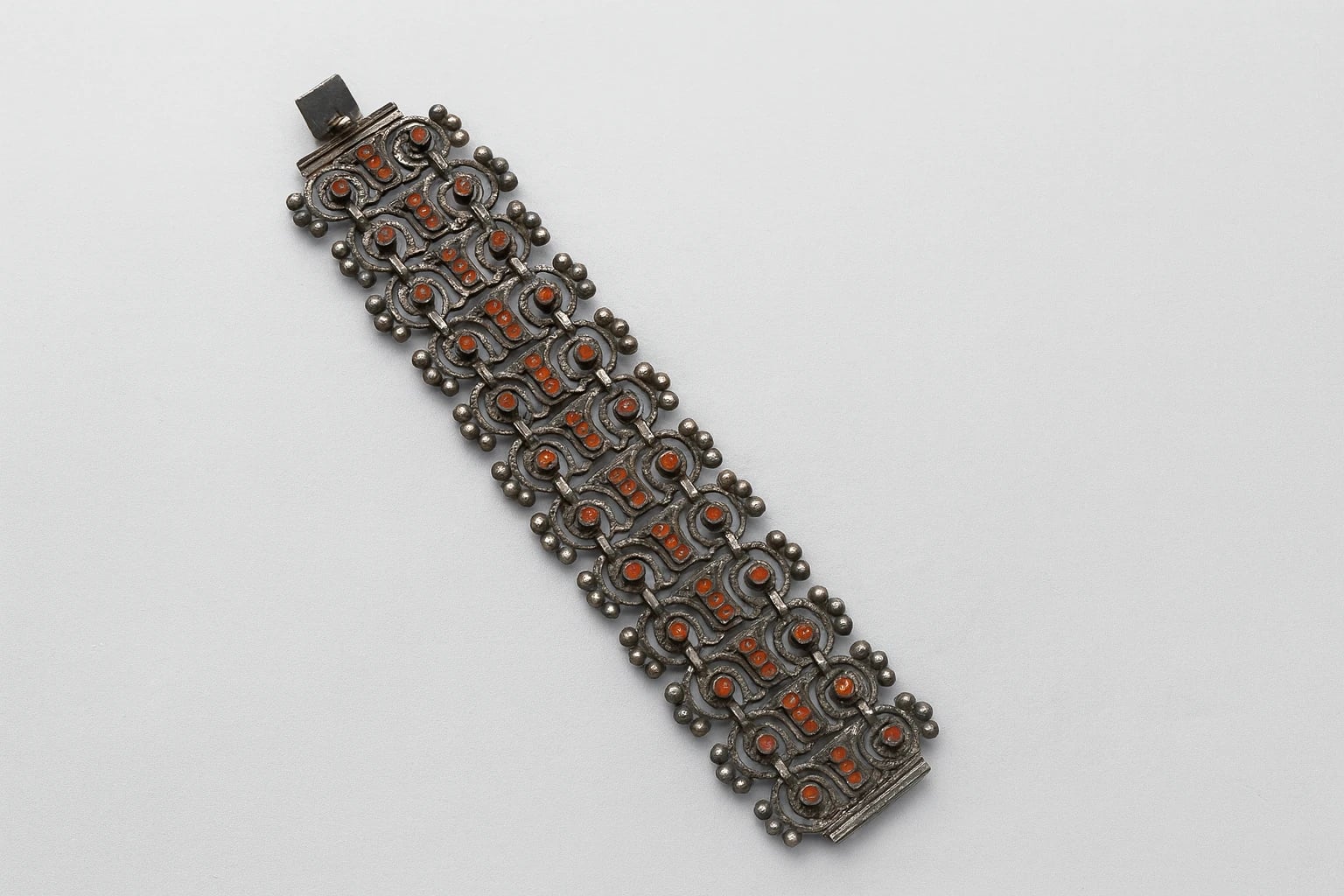 MATL (Matilde Poulat) Double-Row Link Bracelet with Coral