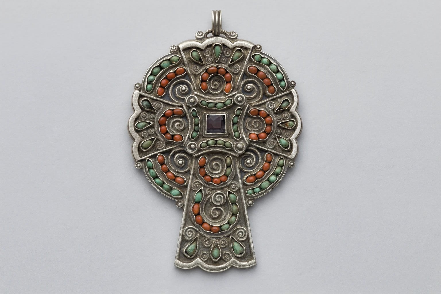 MATL (Matilde Poulat) Cross Pendant with Hardstone