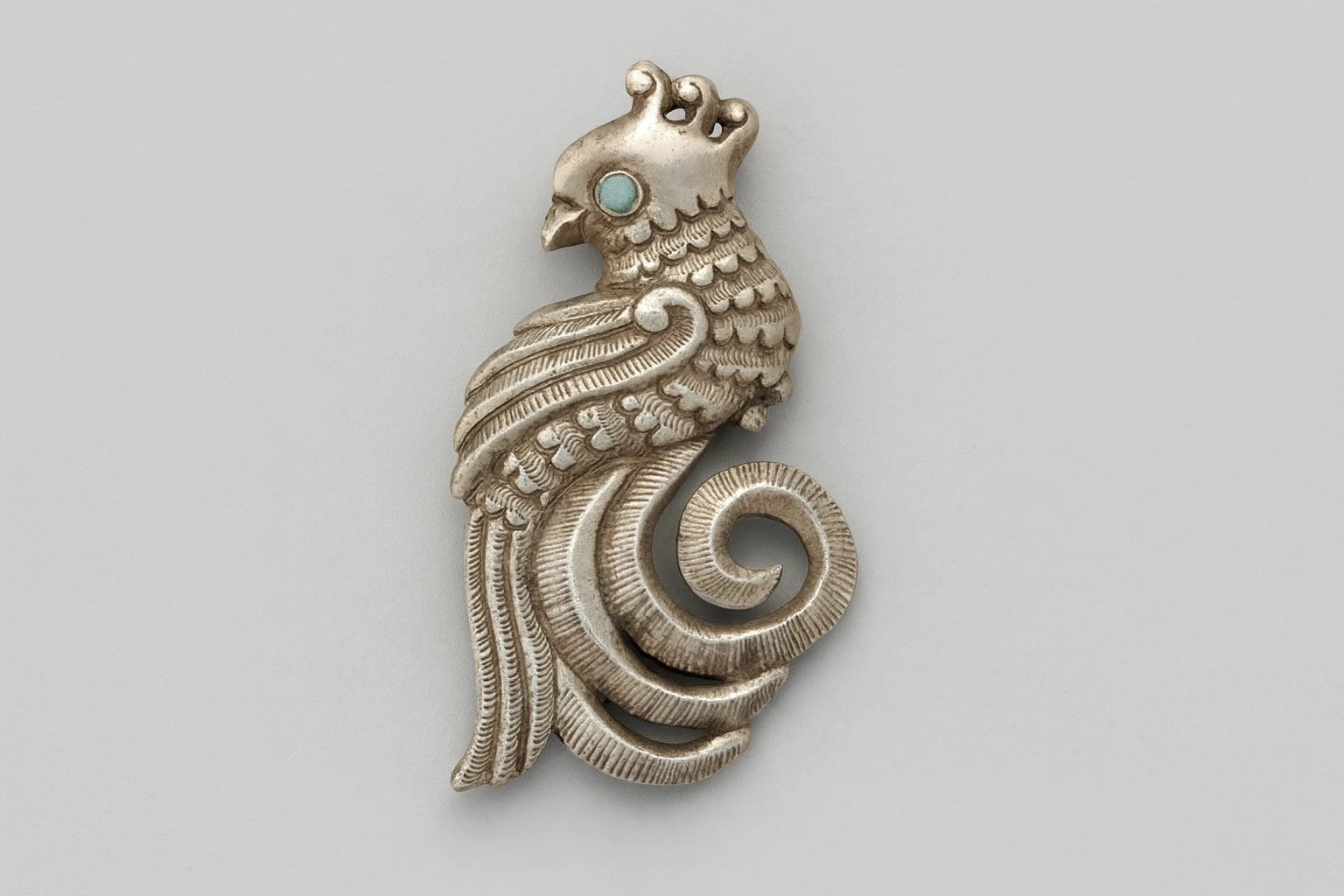 MATL (Matilde Poulat) Bird Brooch with Turquoise