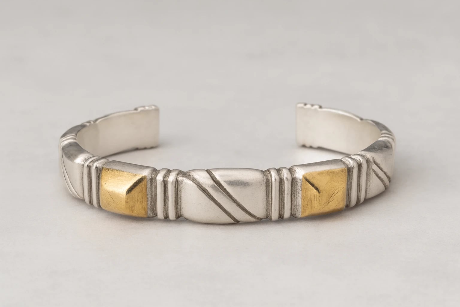 William Spratling Gilded Pyramid Cuff