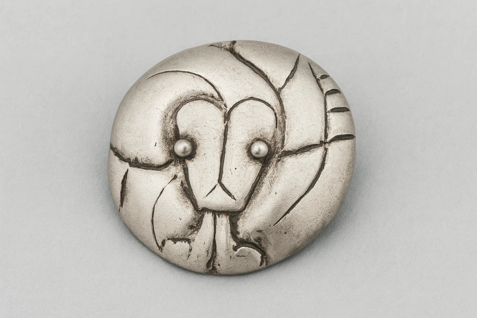 William Spratling Serpent Head Button