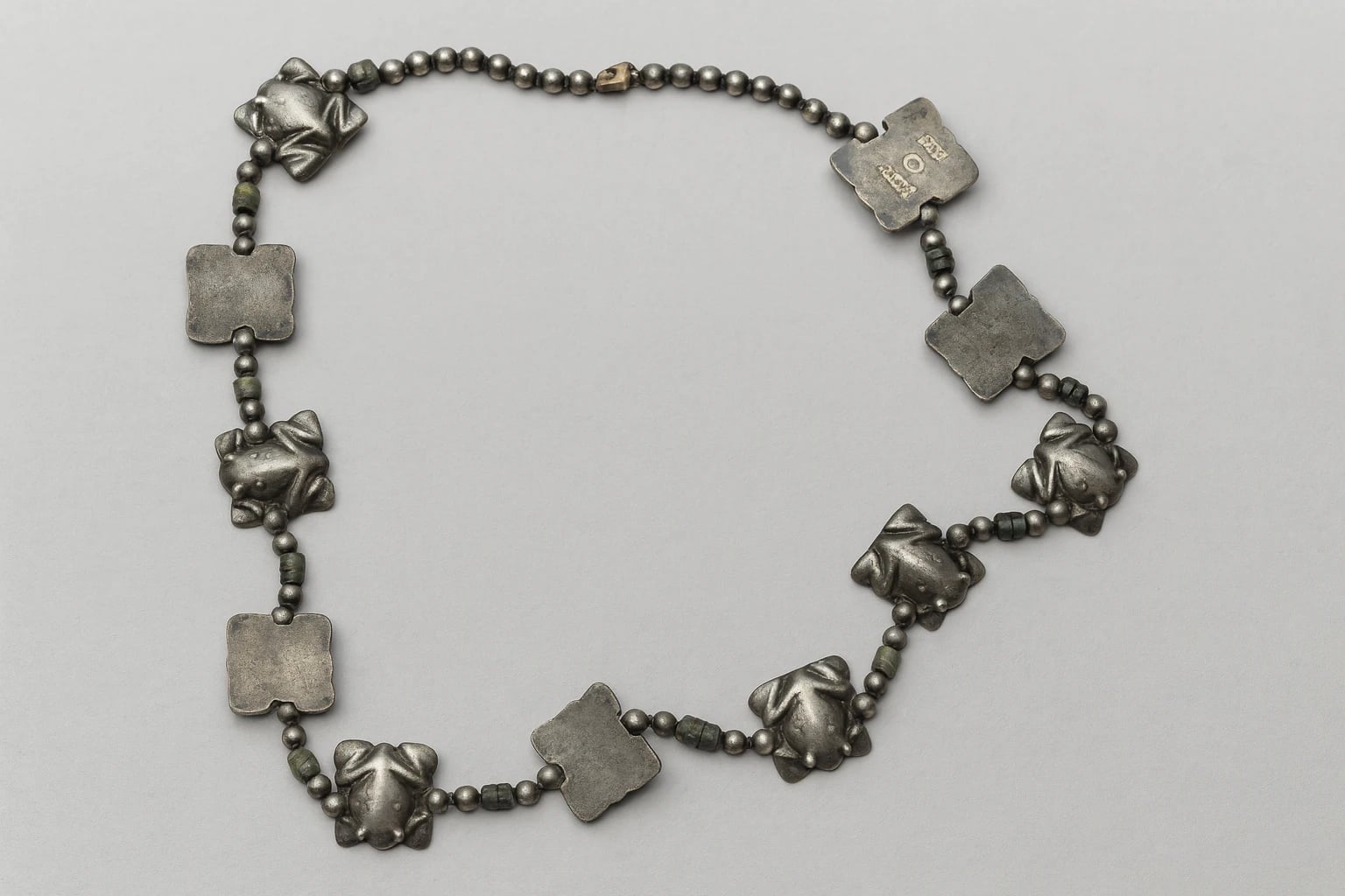 William Spratling Turquoise Frog Necklace