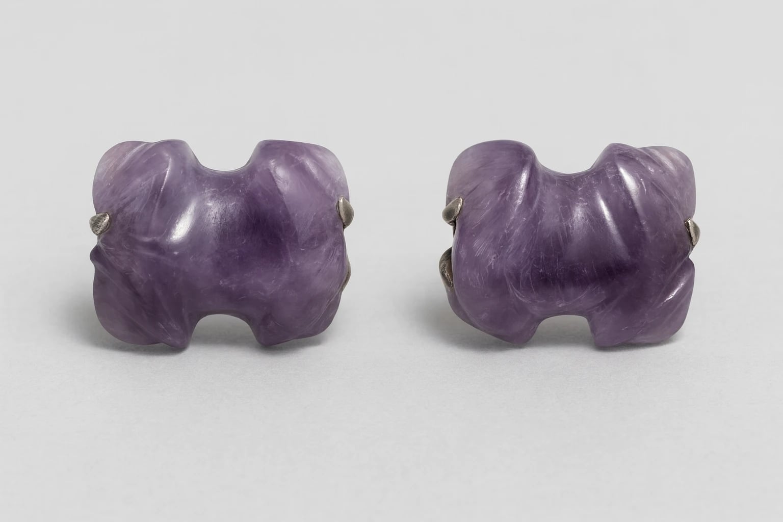 William Spratling Amethyst Frog Earrings