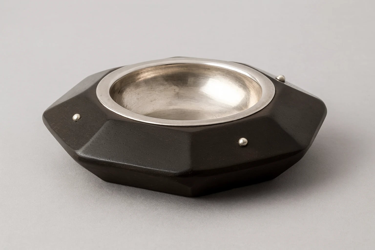 William Spratling Ashtray of Ebony with Silver Bowl