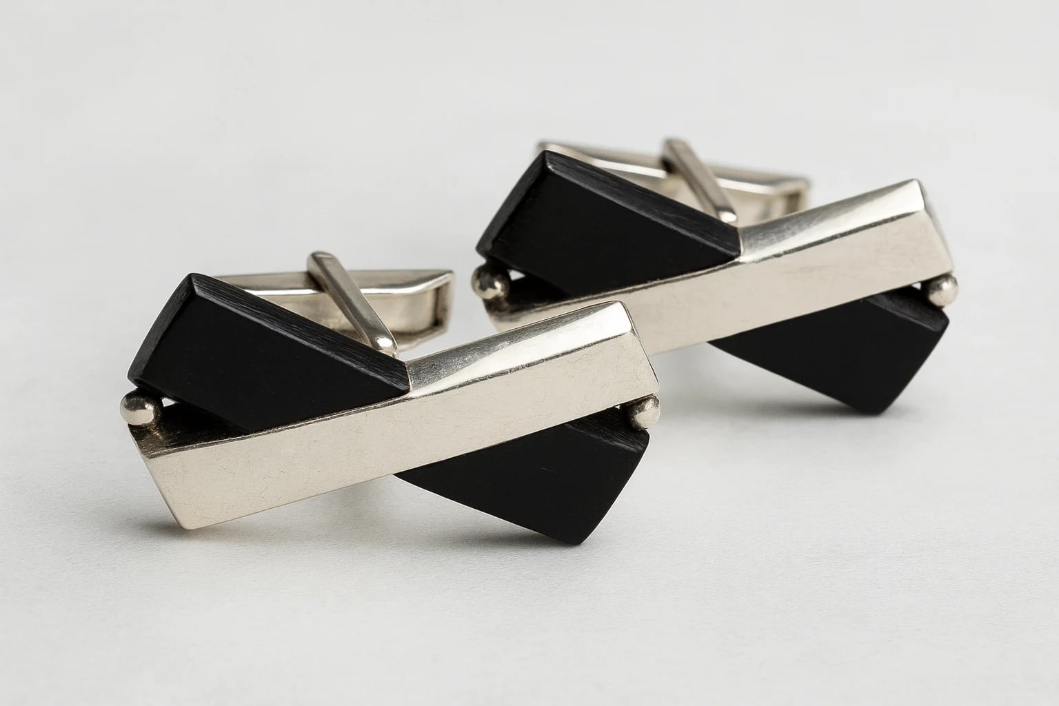 William Spratling Ebony X Cuff Links