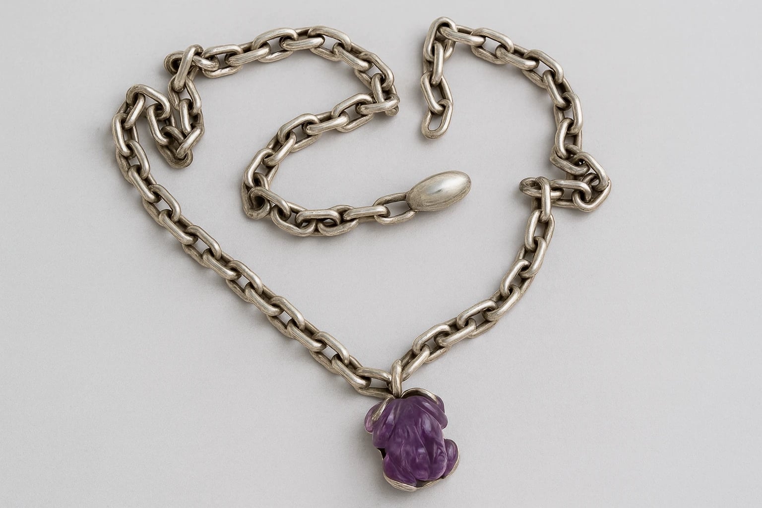 William Spratling Amethyst Frog Pendant