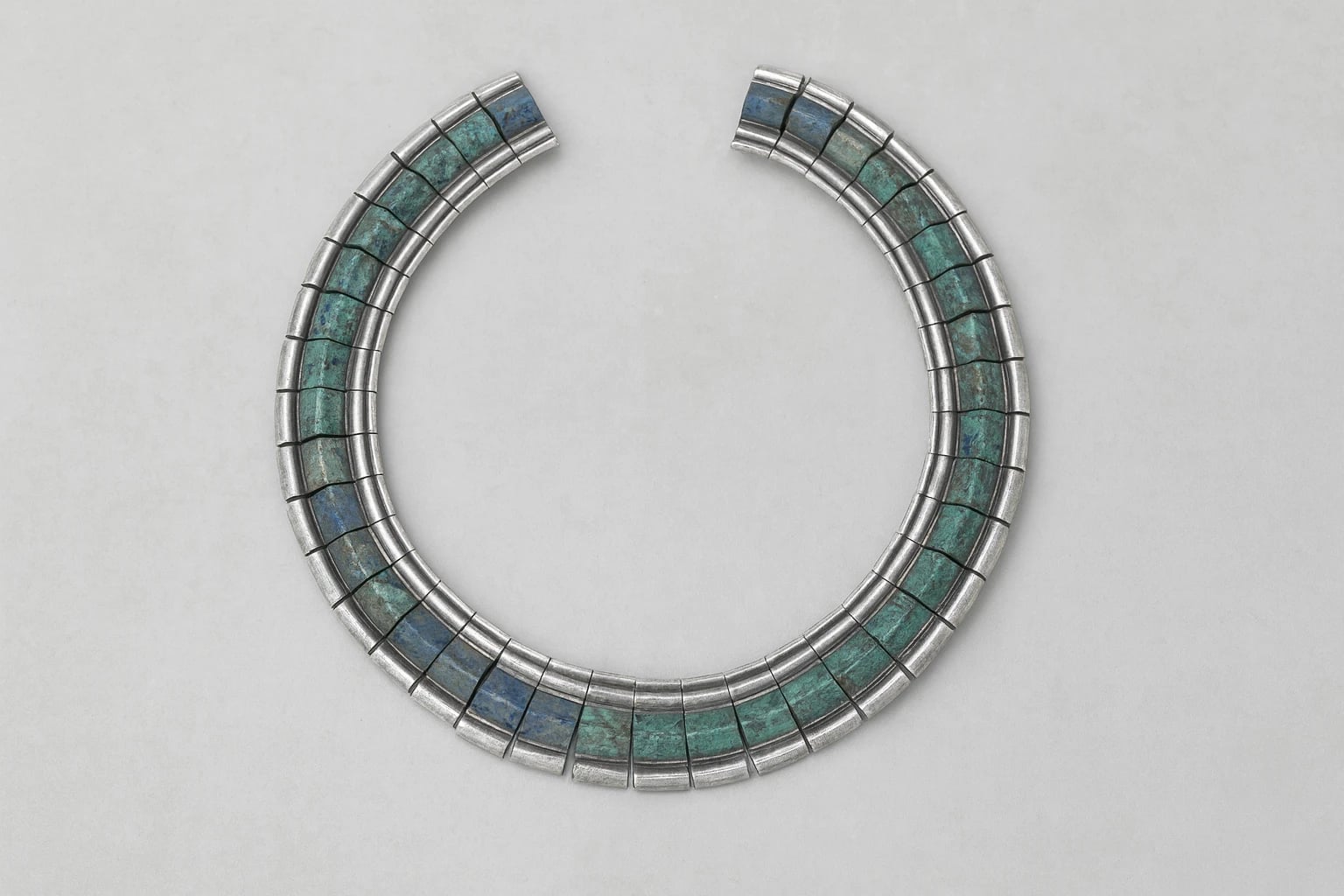 William Spratling Azur Malachite Link Necklace