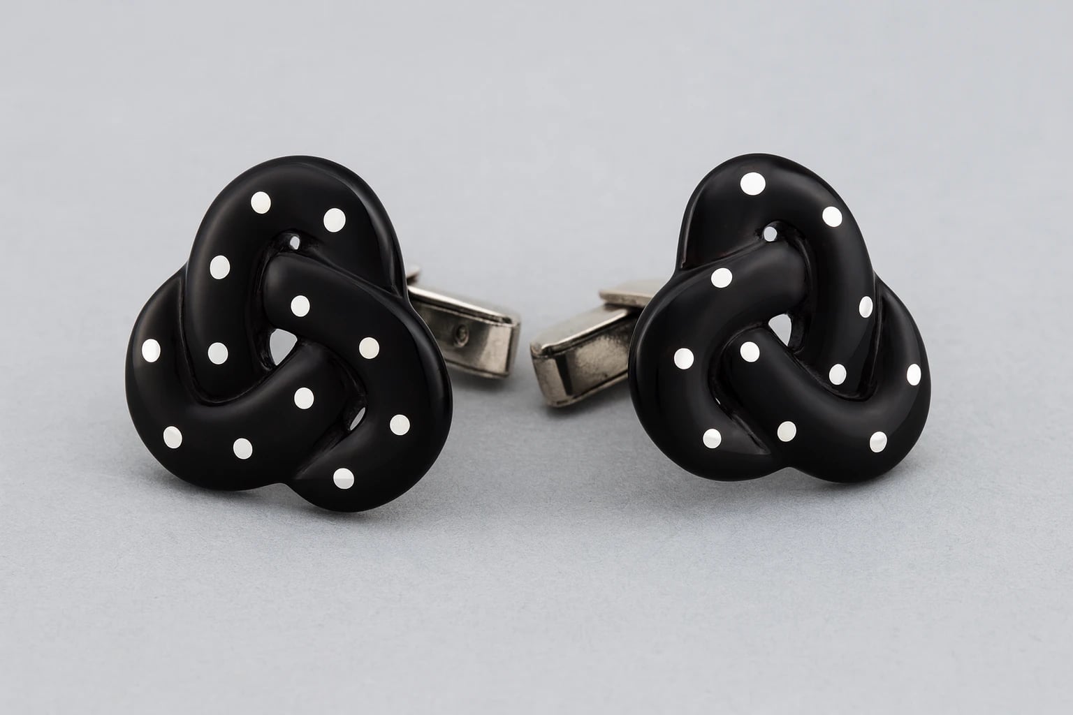 William Spratling Tortoise Shell "Pretzel" Cuff Links