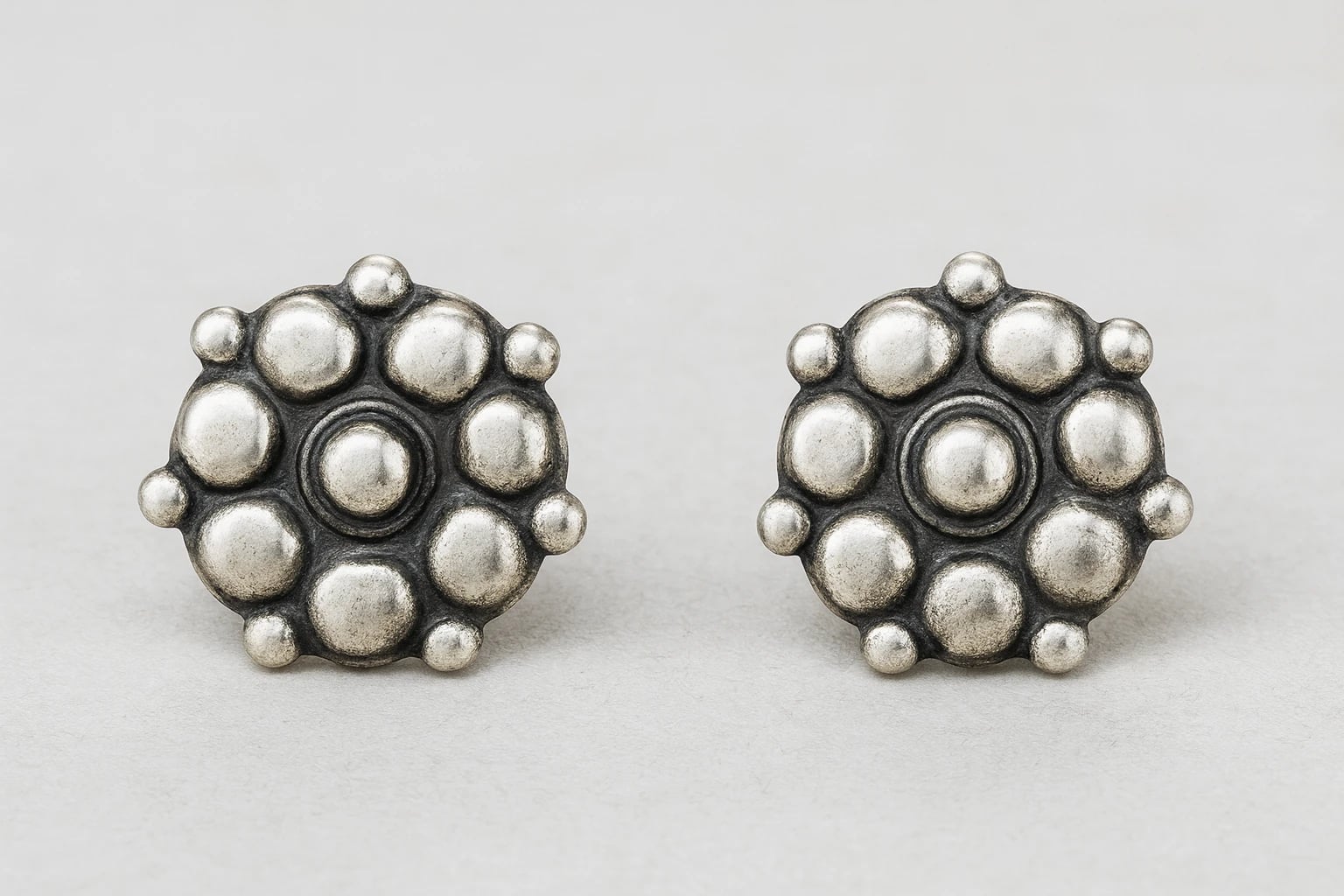 William Spratling Beaded Cluster Earrings