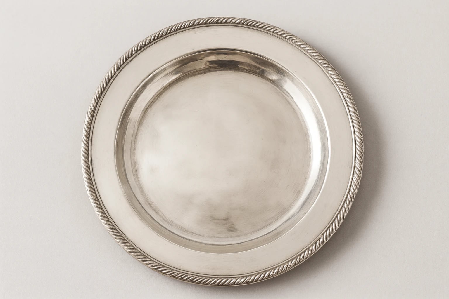 William Spratling Heavy Large Plate with Rope Trim