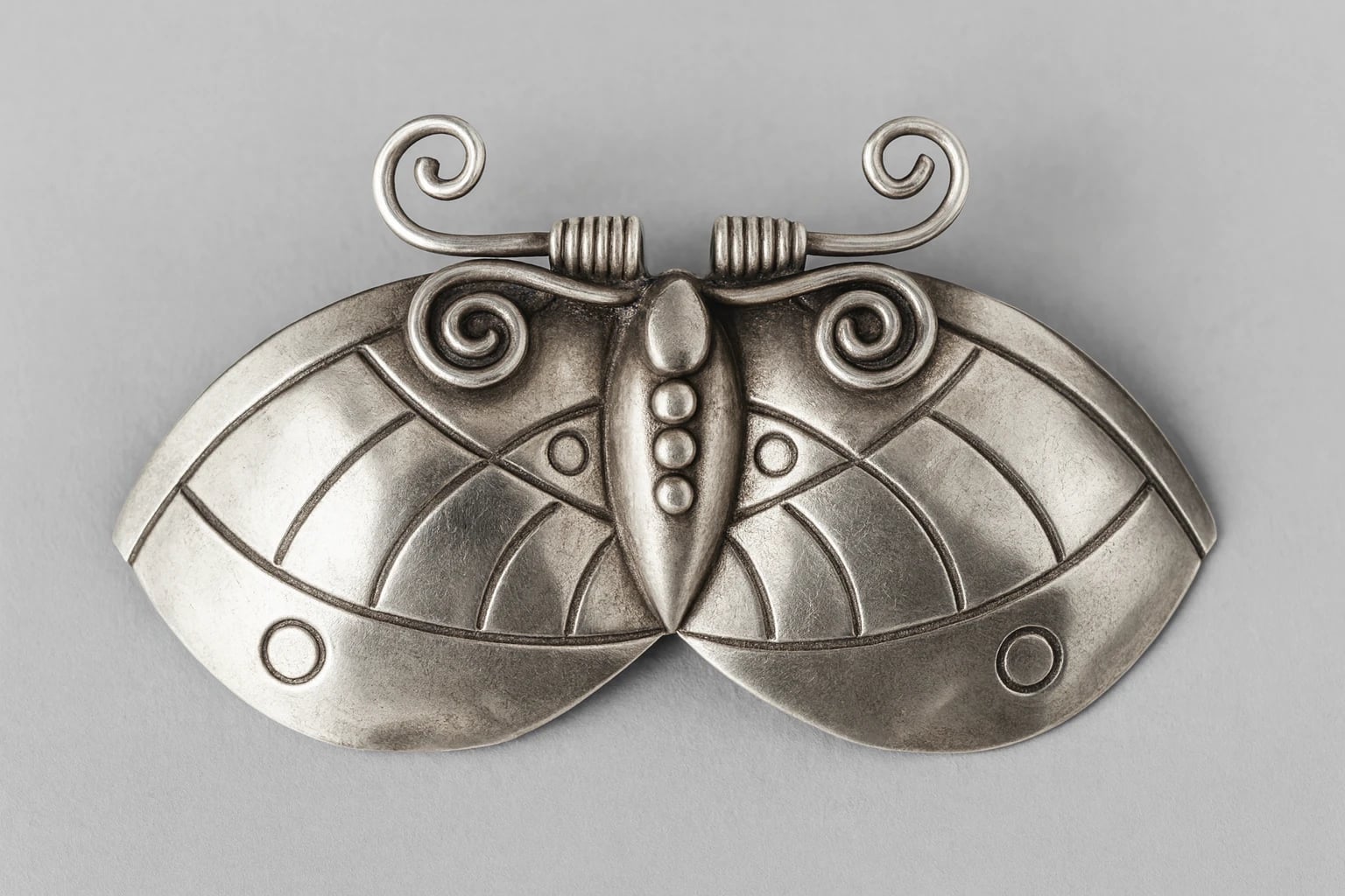 William Spratling Small All Silver Moth Brooch