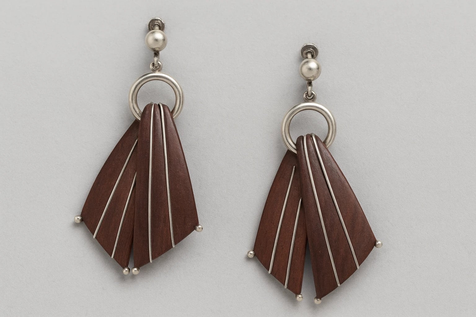 William Spratling Rosewood Ribbon Earrings